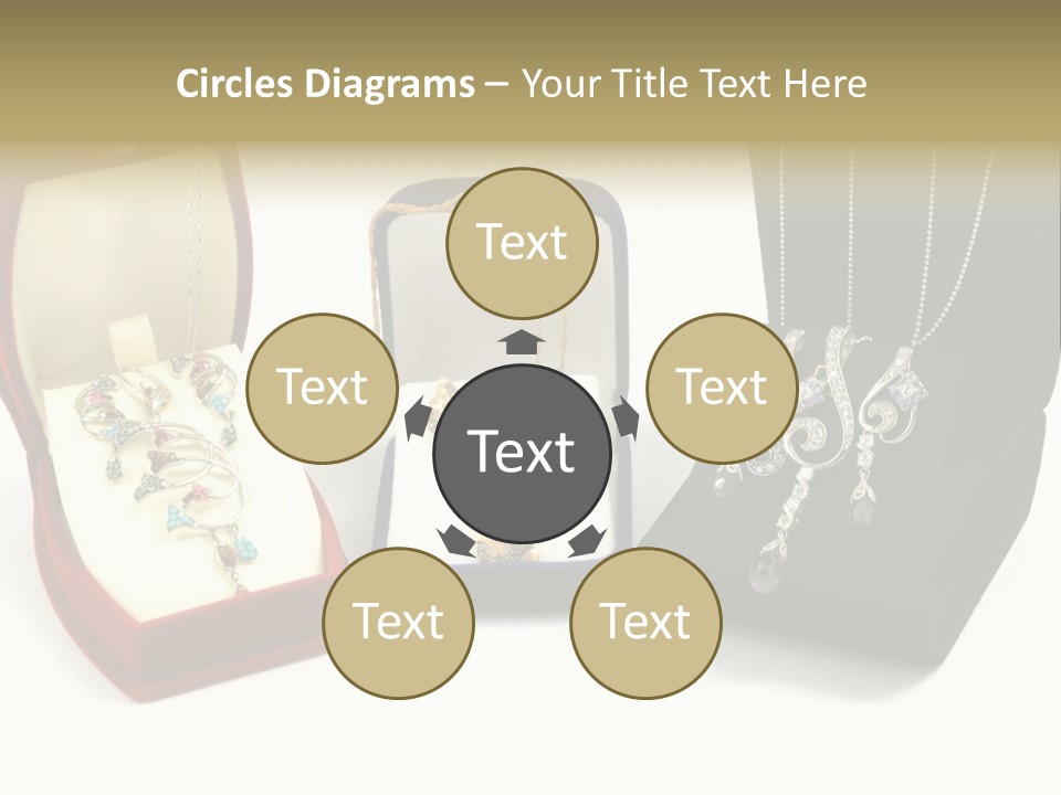 Three Different Types Of Jewelry In A Presentation Box PowerPoint Template