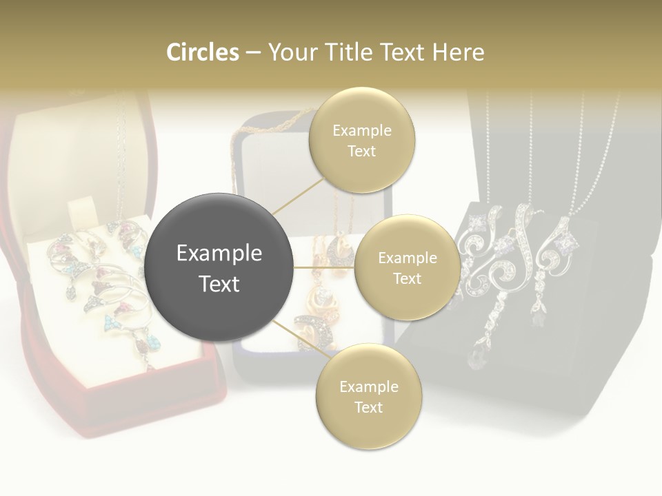 Three Different Types Of Jewelry In A Presentation Box PowerPoint Template
