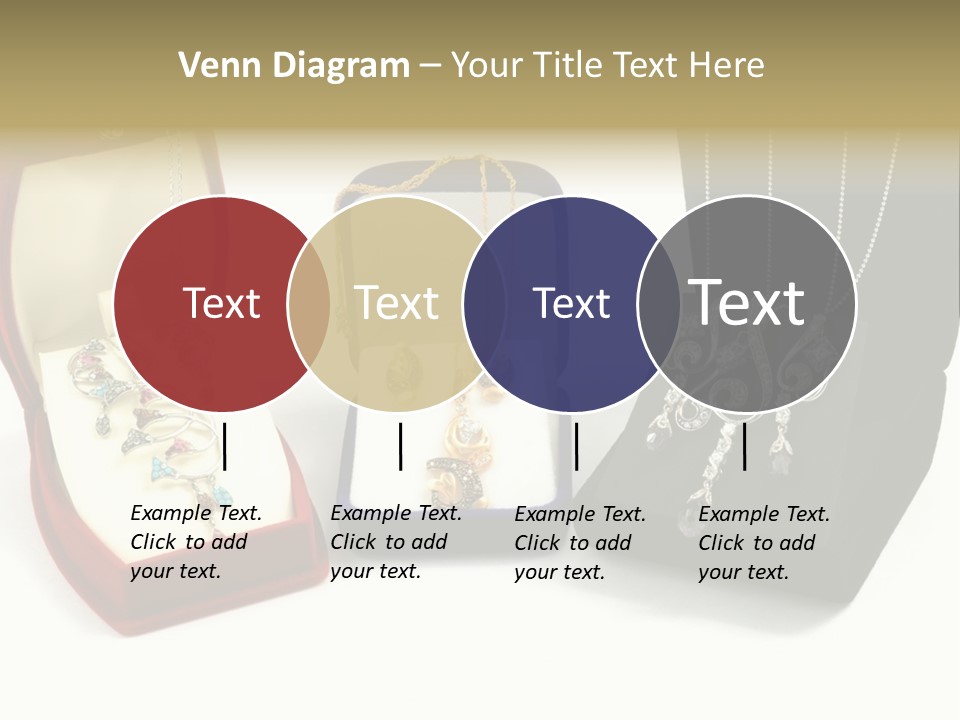 Three Different Types Of Jewelry In A Presentation Box PowerPoint Template