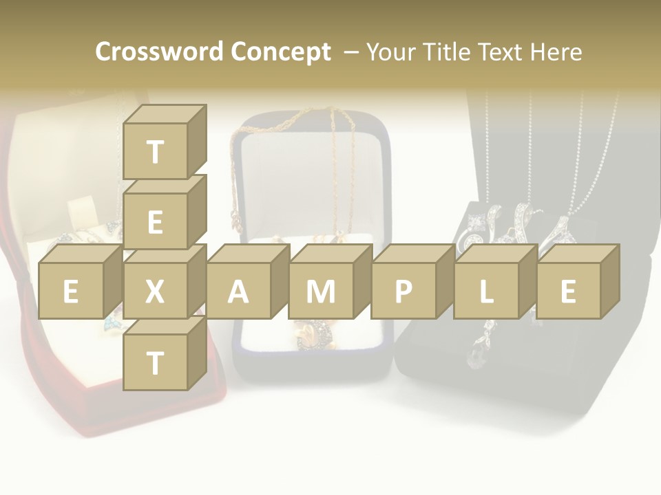 Three Different Types Of Jewelry In A Presentation Box PowerPoint Template