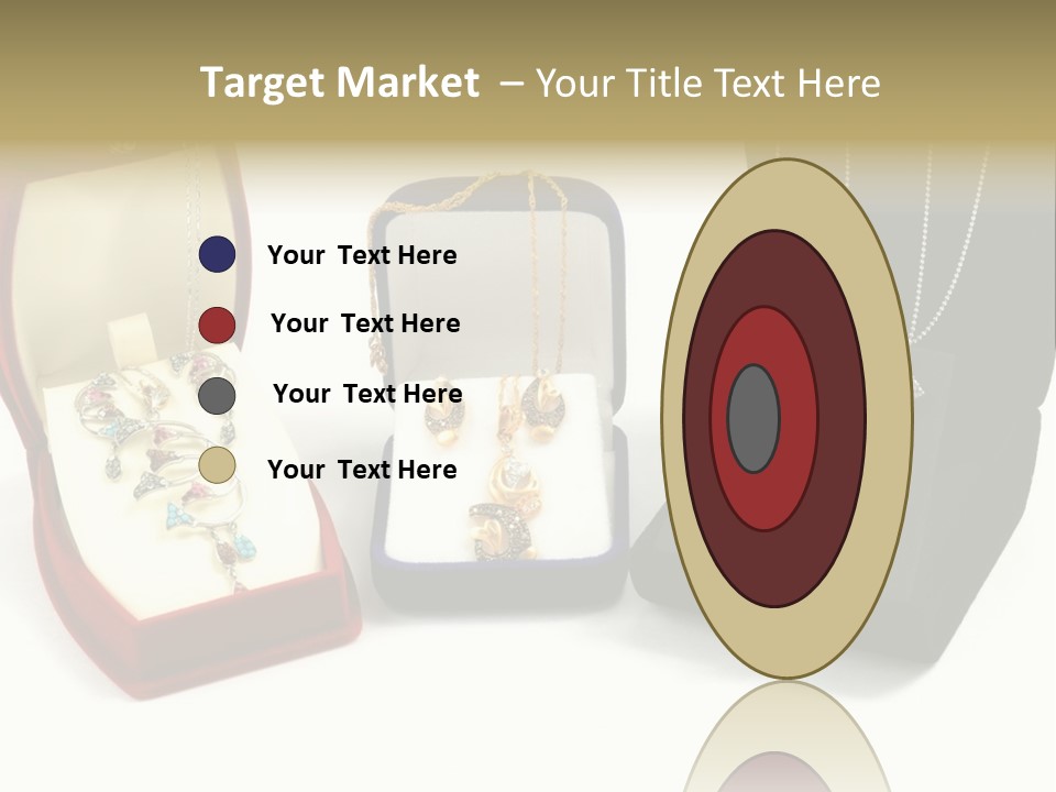 Three Different Types Of Jewelry In A Presentation Box PowerPoint Template
