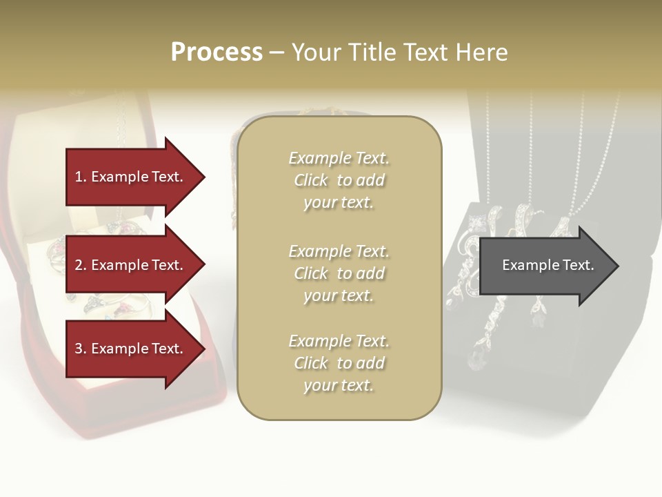 Three Different Types Of Jewelry In A Presentation Box PowerPoint Template