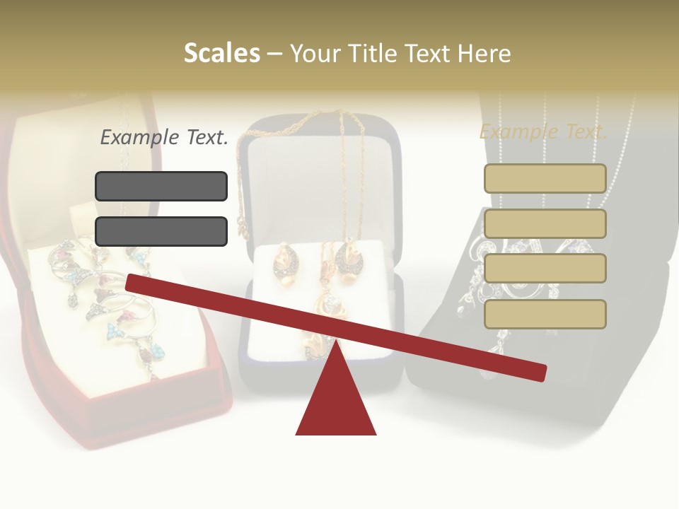 Three Different Types Of Jewelry In A Presentation Box PowerPoint Template