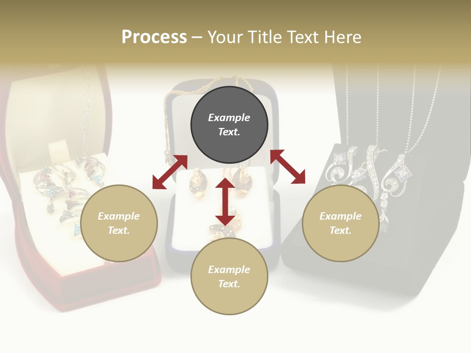 Three Different Types Of Jewelry In A Presentation Box PowerPoint Template