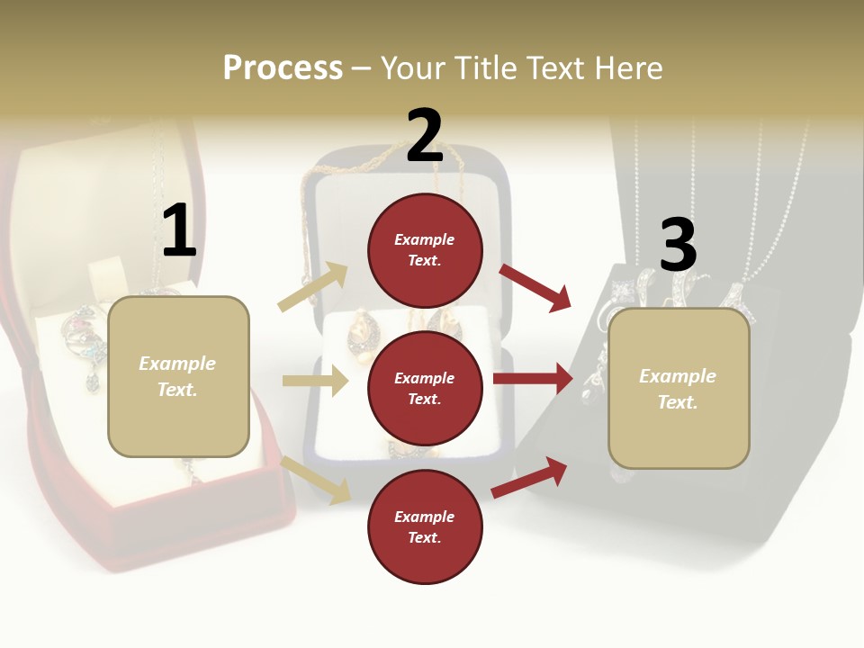 Three Different Types Of Jewelry In A Presentation Box PowerPoint Template