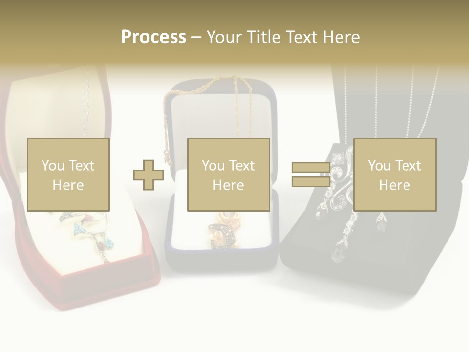 Three Different Types Of Jewelry In A Presentation Box PowerPoint Template
