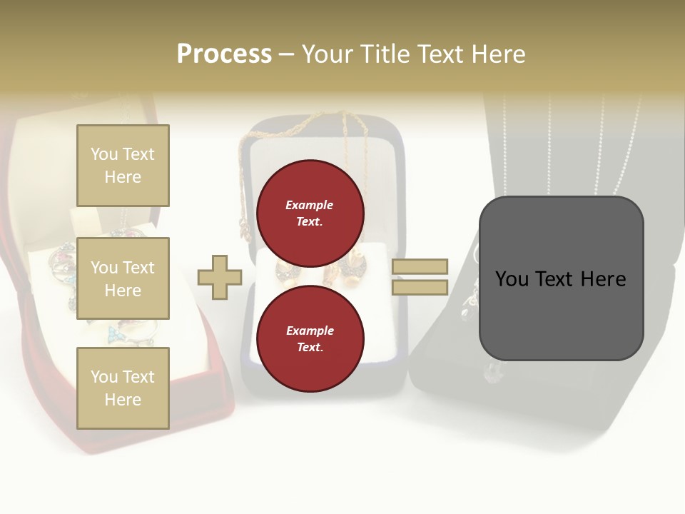 Three Different Types Of Jewelry In A Presentation Box PowerPoint Template
