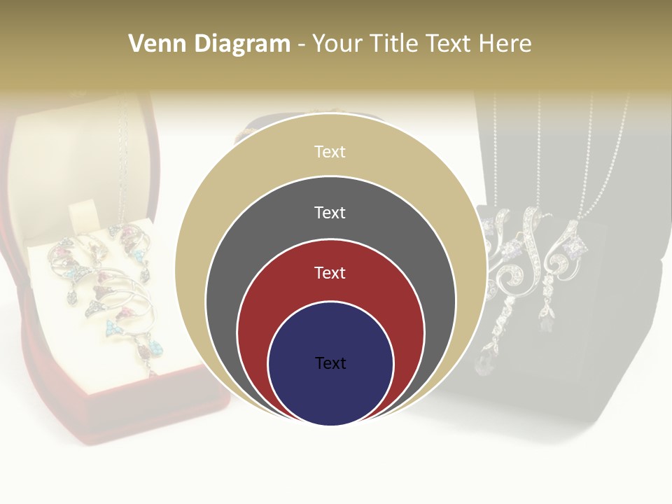 Three Different Types Of Jewelry In A Presentation Box PowerPoint Template
