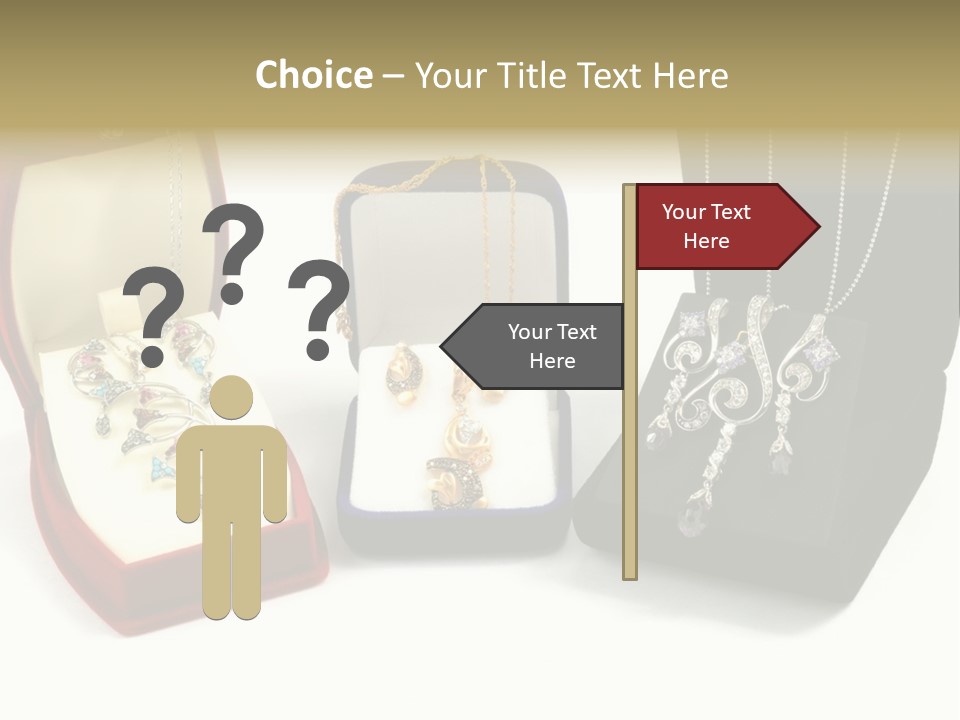 Three Different Types Of Jewelry In A Presentation Box PowerPoint Template
