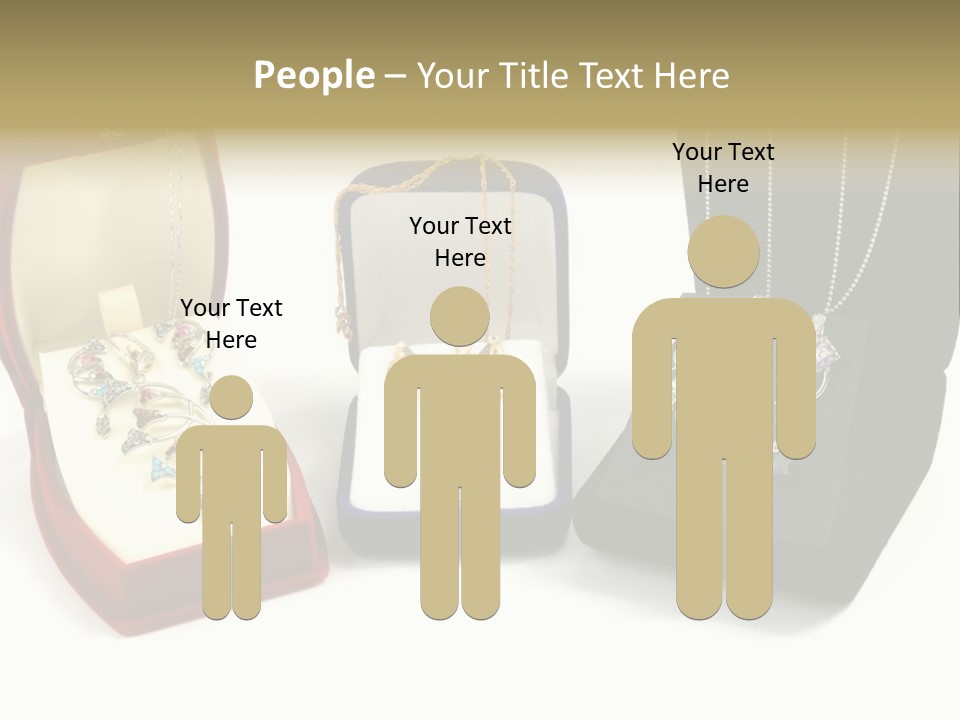 Three Different Types Of Jewelry In A Presentation Box PowerPoint Template