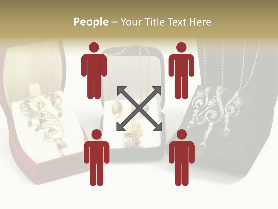 Three Different Types Of Jewelry In A Presentation Box PowerPoint Template