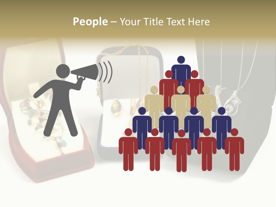 Three Different Types Of Jewelry In A Presentation Box PowerPoint Template