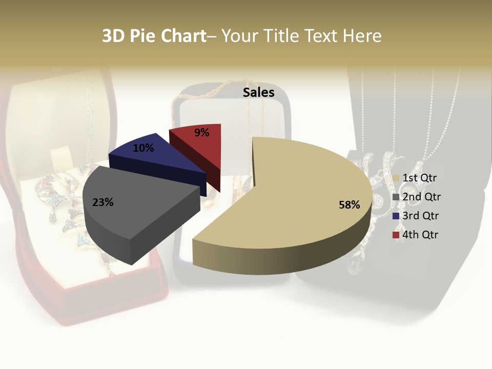 Three Different Types Of Jewelry In A Presentation Box PowerPoint Template