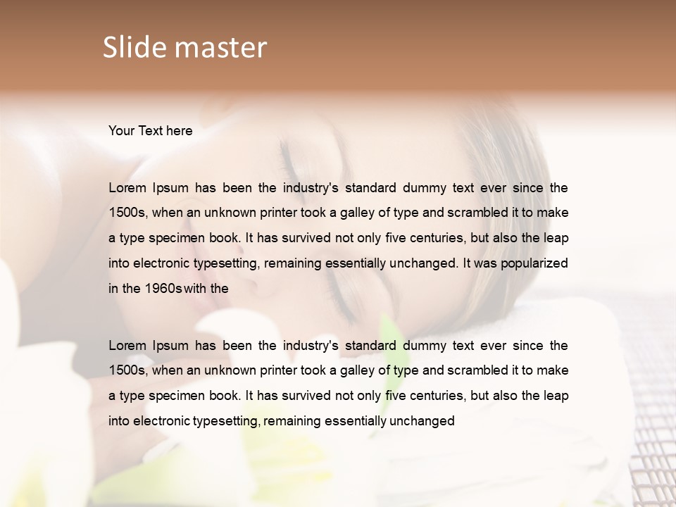 Relax Lying Portrait PowerPoint Template