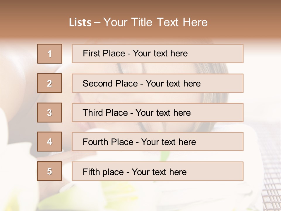 Relax Lying Portrait PowerPoint Template