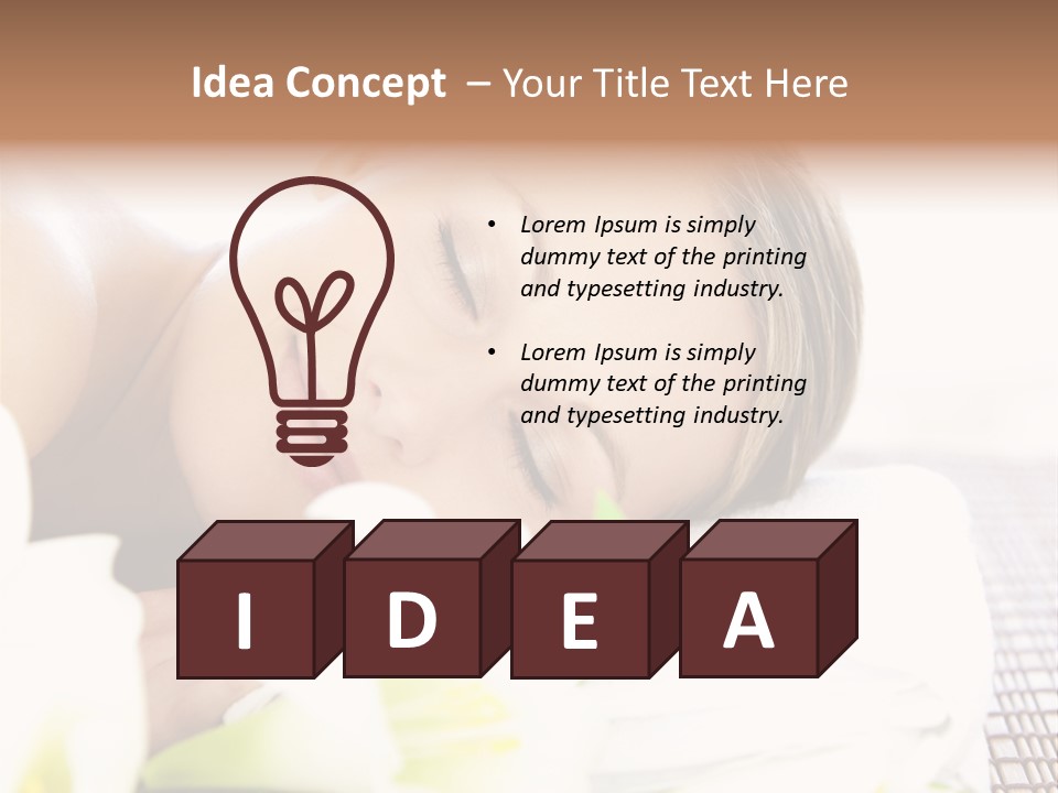 Relax Lying Portrait PowerPoint Template