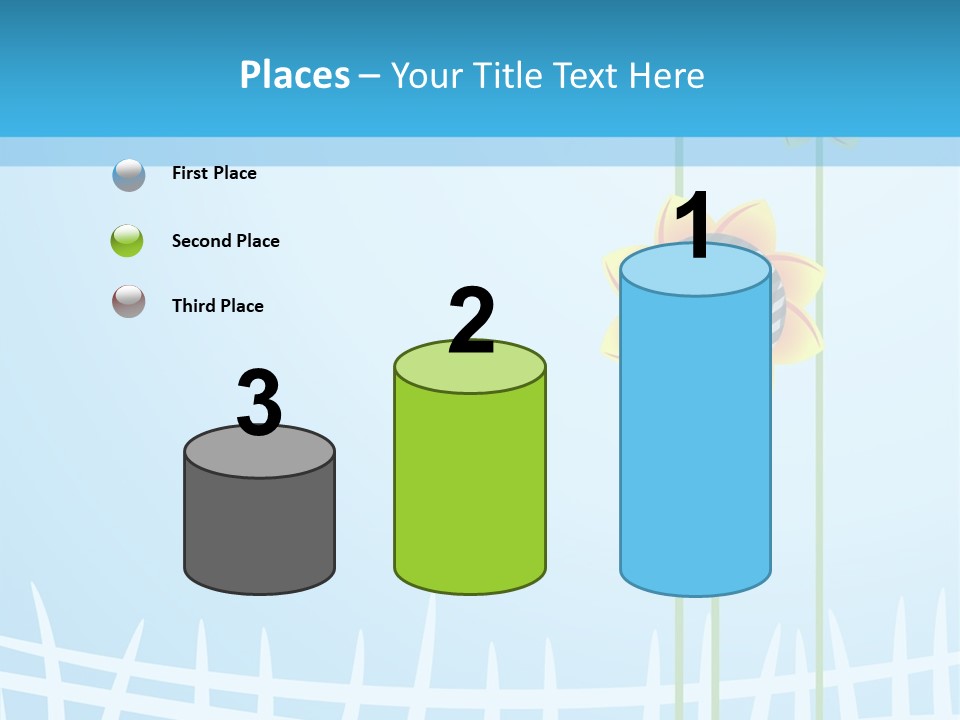 Abstraction Flowers White PowerPoint Template