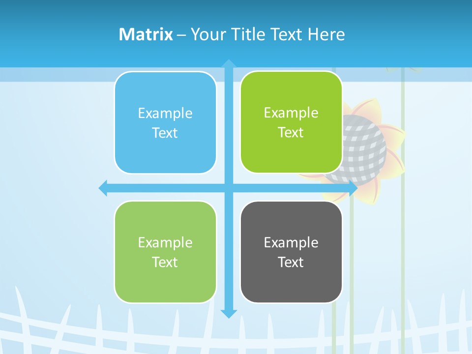 Abstraction Flowers White PowerPoint Template