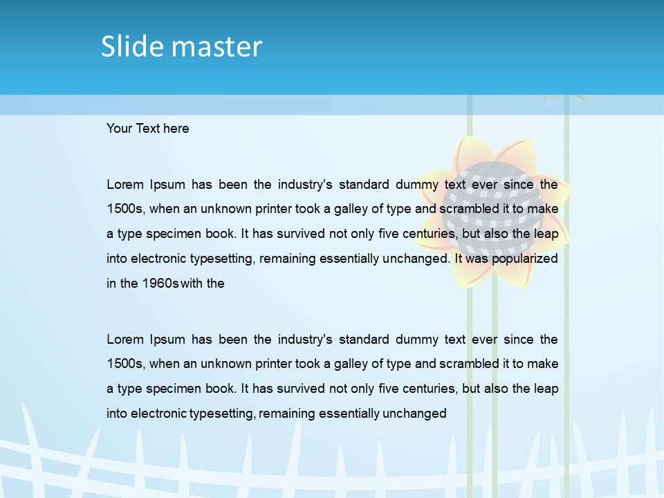 Abstraction Flowers White PowerPoint Template