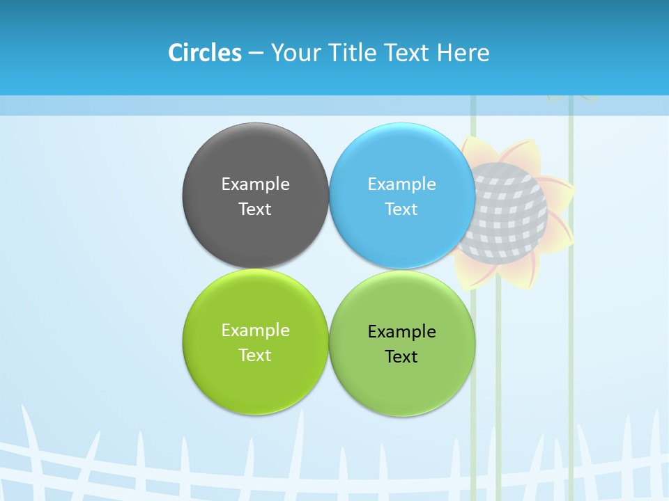 Abstraction Flowers White PowerPoint Template