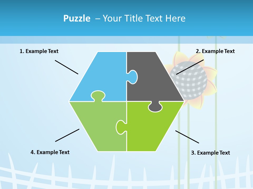 Abstraction Flowers White PowerPoint Template