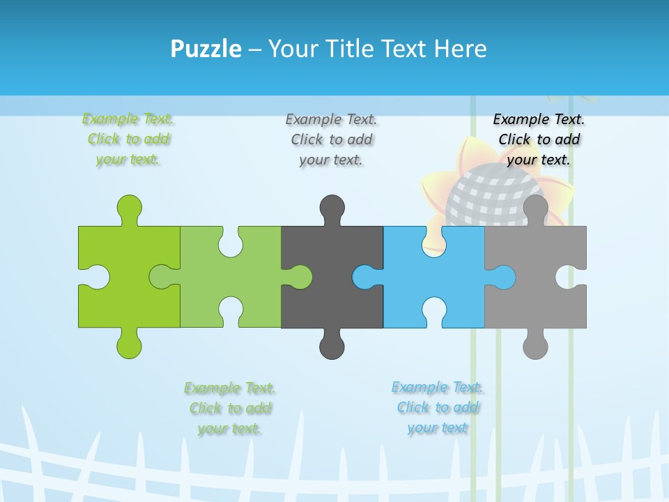 Abstraction Flowers White PowerPoint Template