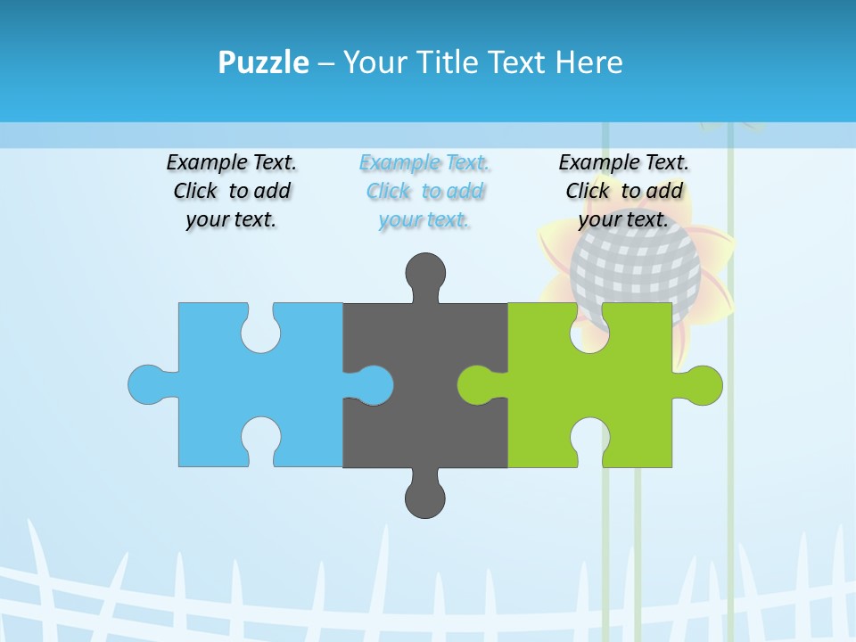 Abstraction Flowers White PowerPoint Template