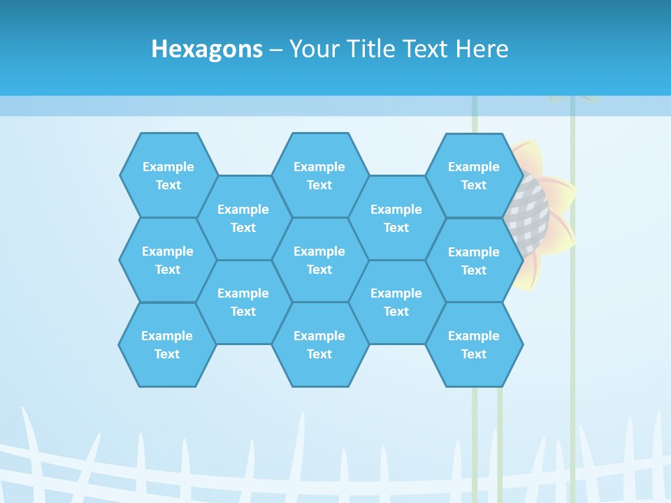 Abstraction Flowers White PowerPoint Template