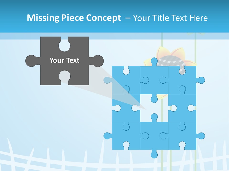 Abstraction Flowers White PowerPoint Template