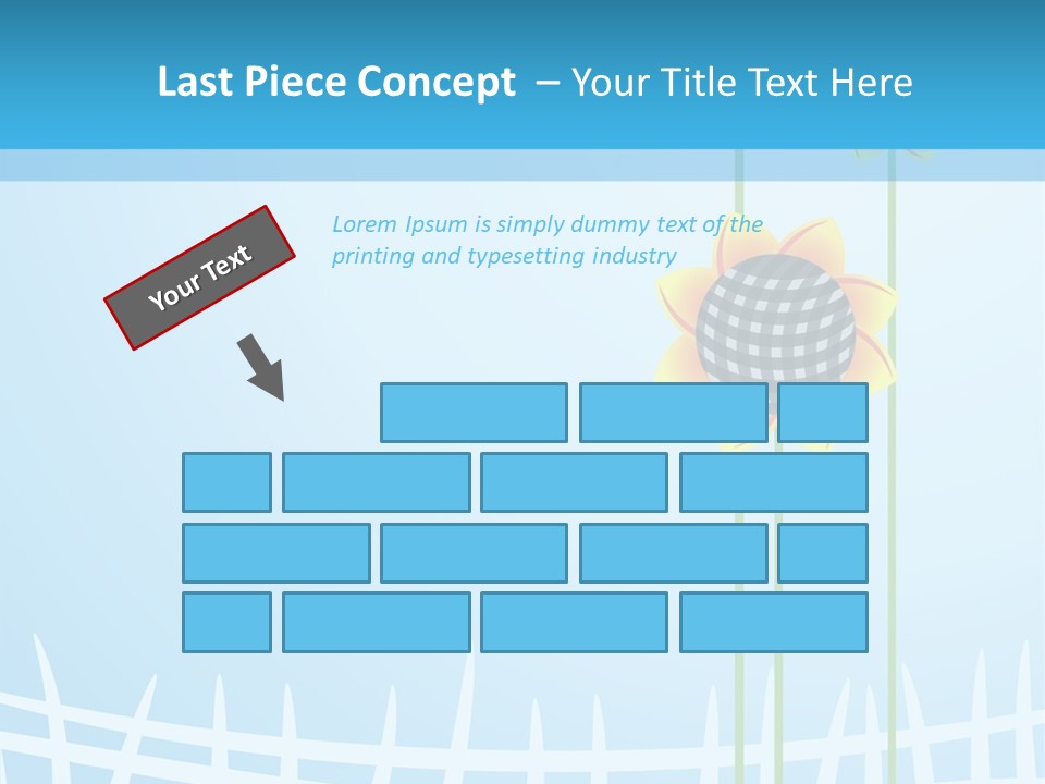 Abstraction Flowers White PowerPoint Template