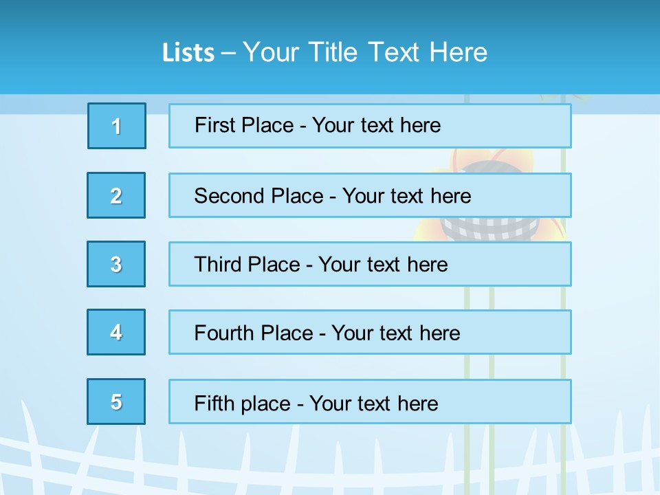 Abstraction Flowers White PowerPoint Template