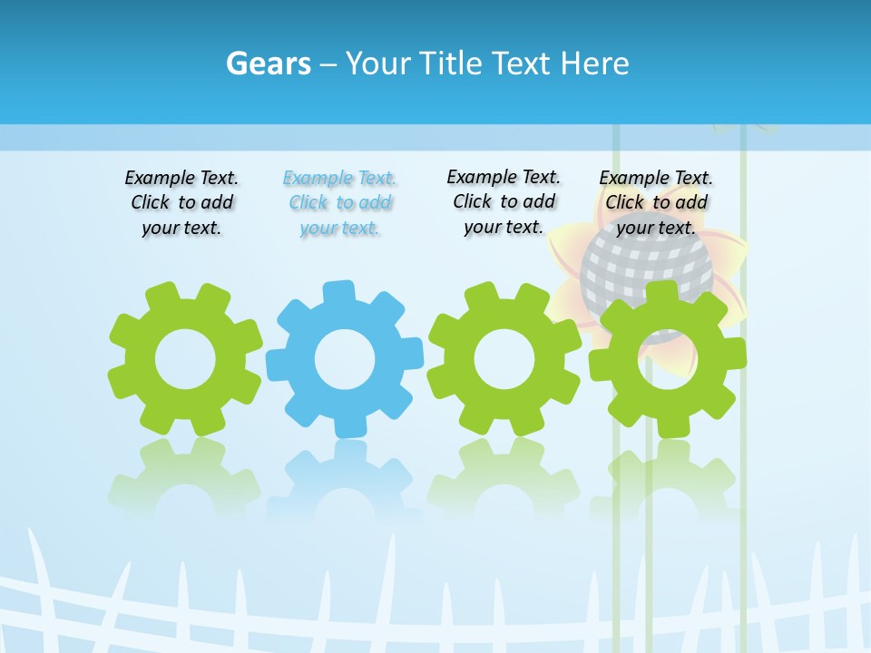 Abstraction Flowers White PowerPoint Template