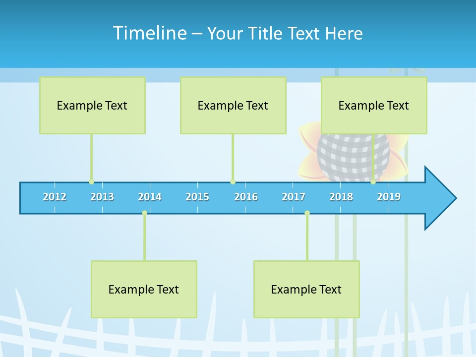 Abstraction Flowers White PowerPoint Template