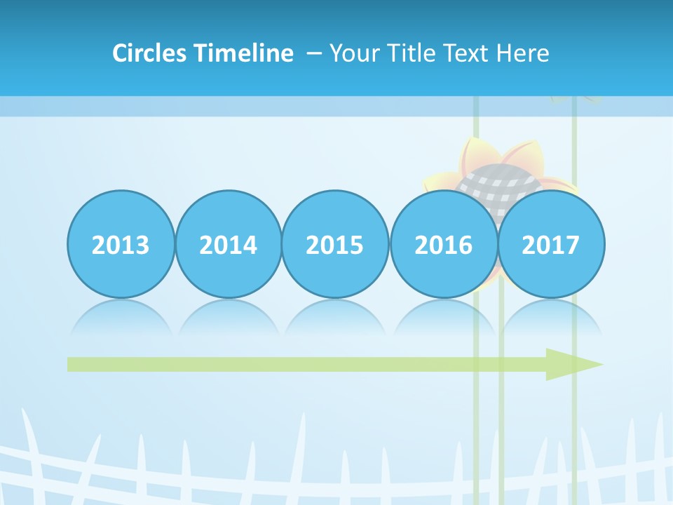 Abstraction Flowers White PowerPoint Template