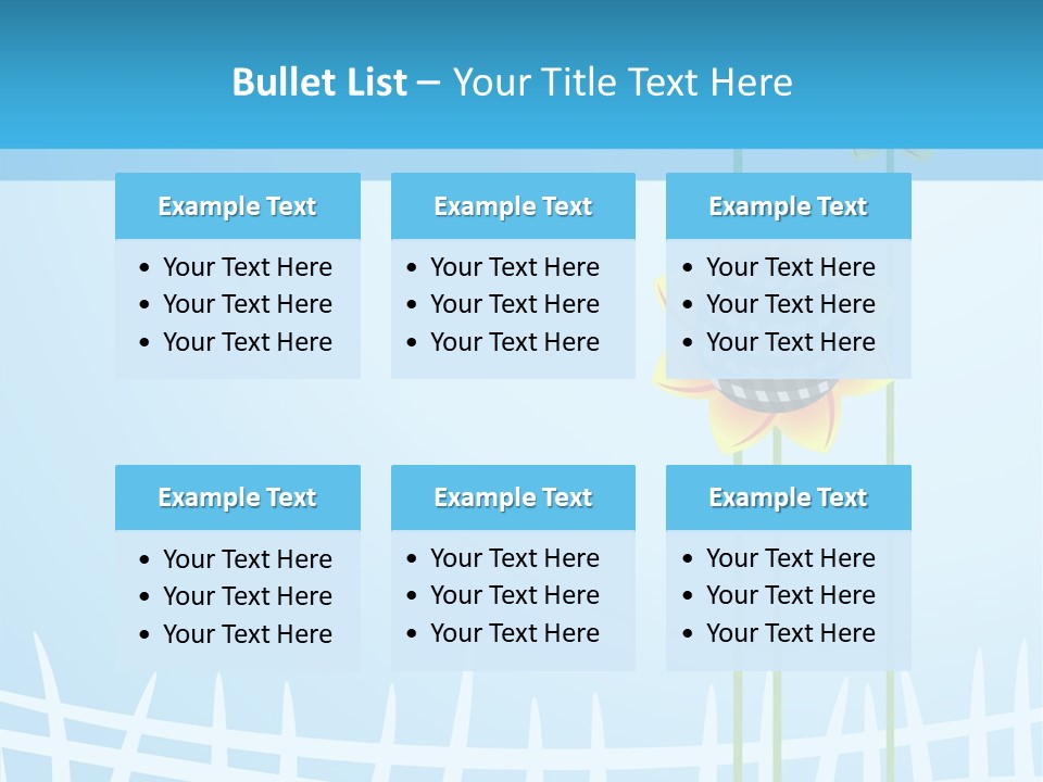 Abstraction Flowers White PowerPoint Template