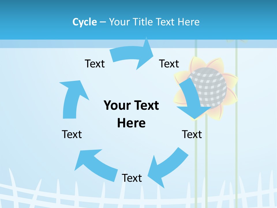 Abstraction Flowers White PowerPoint Template