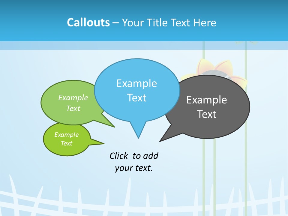 Abstraction Flowers White PowerPoint Template