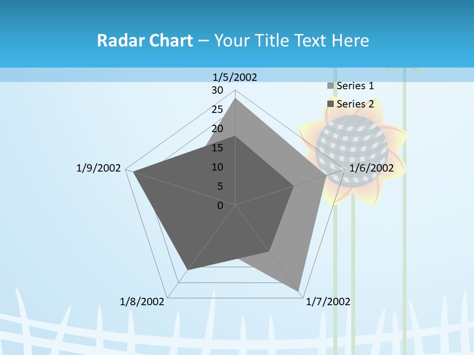 Abstraction Flowers White PowerPoint Template