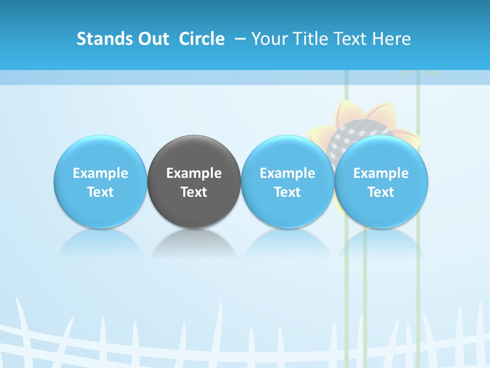 Abstraction Flowers White PowerPoint Template