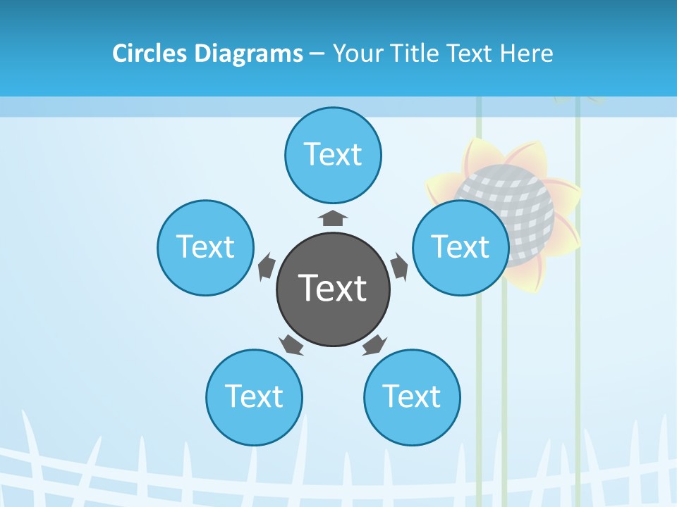 Abstraction Flowers White PowerPoint Template