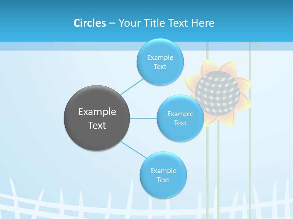 Abstraction Flowers White PowerPoint Template