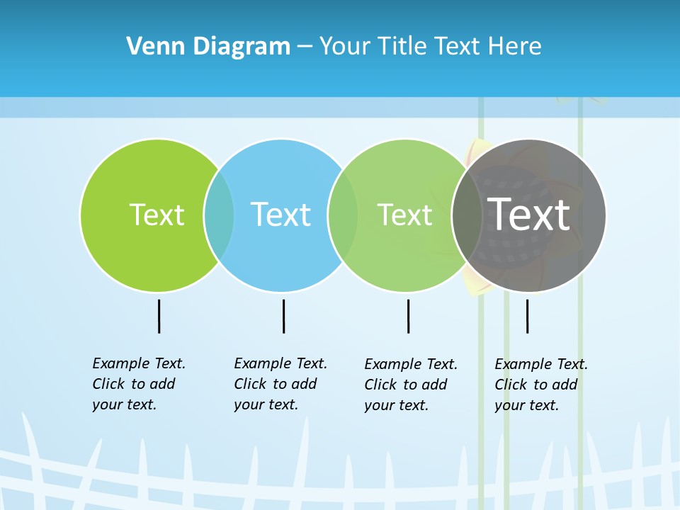 Abstraction Flowers White PowerPoint Template