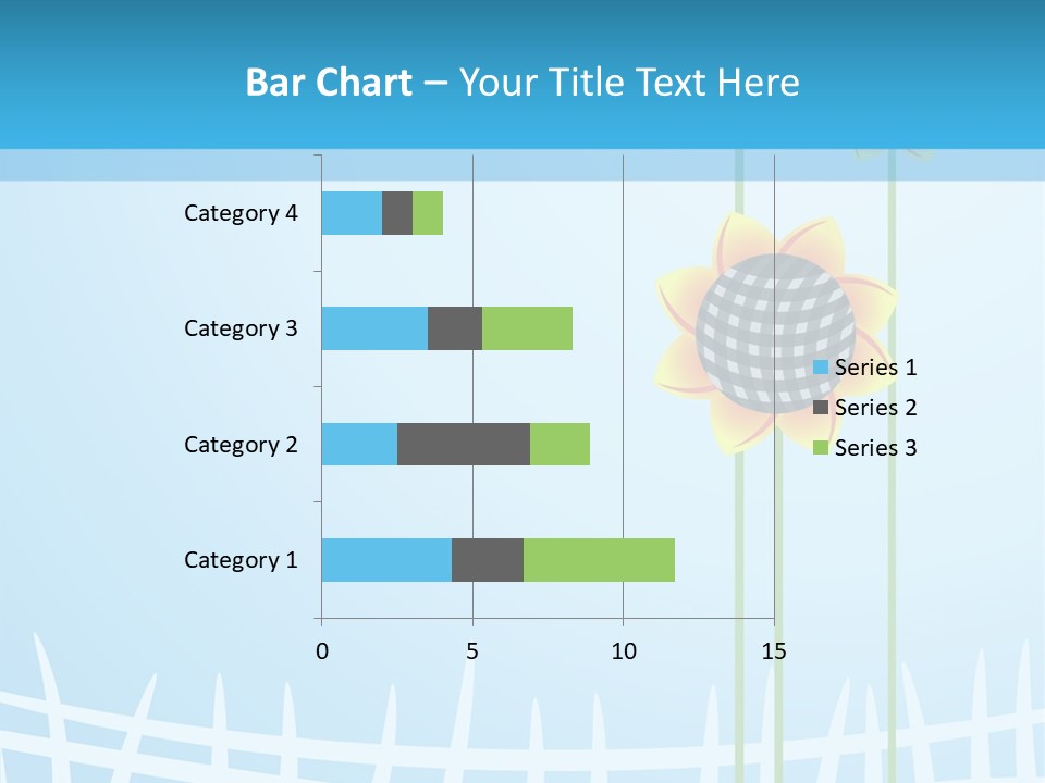 Abstraction Flowers White PowerPoint Template