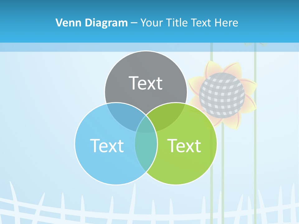 Abstraction Flowers White PowerPoint Template