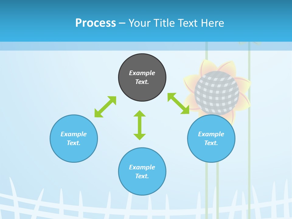 Abstraction Flowers White PowerPoint Template