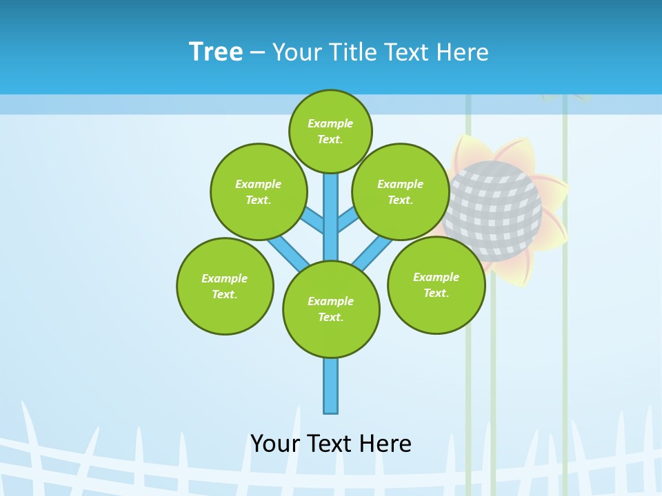 Abstraction Flowers White PowerPoint Template