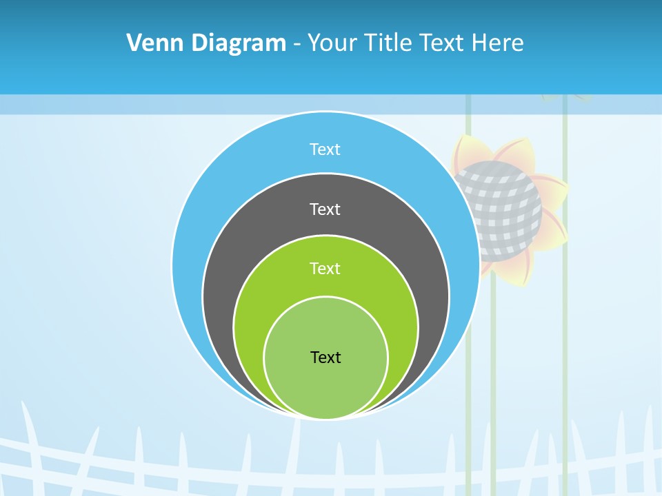 Abstraction Flowers White PowerPoint Template
