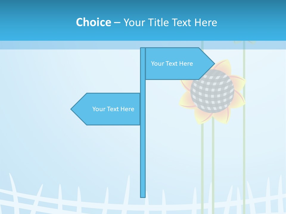 Abstraction Flowers White PowerPoint Template
