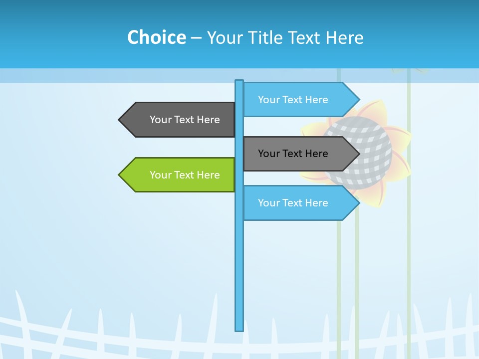 Abstraction Flowers White PowerPoint Template