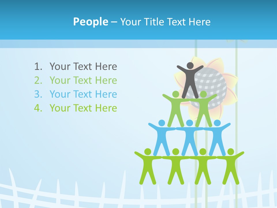 Abstraction Flowers White PowerPoint Template